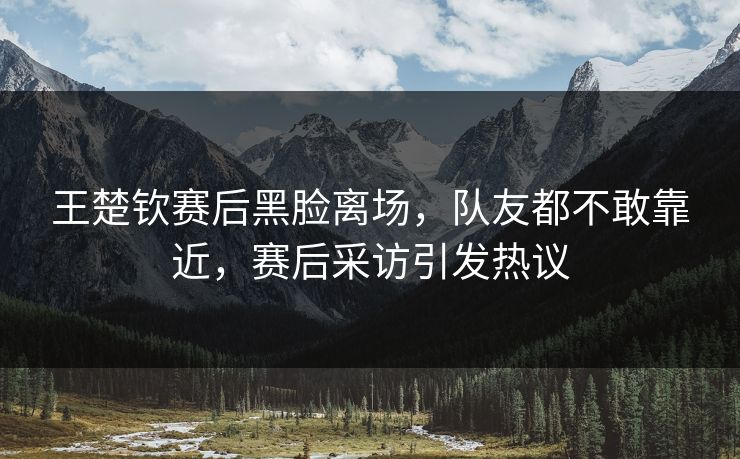王楚钦赛后黑脸离场,队友都不敢靠近,赛后采访引发热议