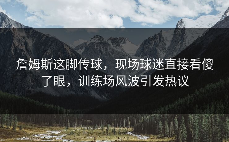 詹姆斯这脚传球,现场球迷直接看傻了眼,训练场风波引发热议 第1张 詹姆斯这脚传球,现场球迷直接看傻了眼,训练场风波引发热议 第1张