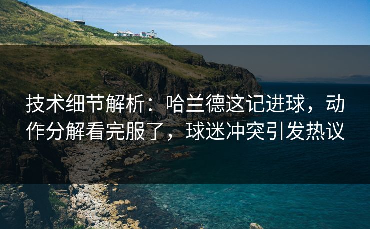 技术细节解析:哈兰德这记进球,动作分解看完服了,球迷冲突引发热议